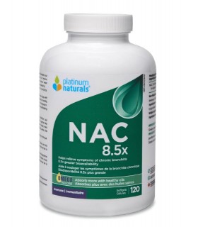 Platinum Naturals NAC 8.5x (N-Acetyl-L-Cysteine) 120 Softgels | 매일 업데이트되는 특가 상품 | VITASHOP
