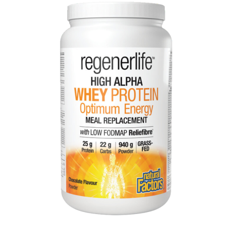 Natural Factors RegenerLife High Alpha Whey Protein Chocolate 940 g | Unbeatable Prices, Daily Deals | VITASHOP