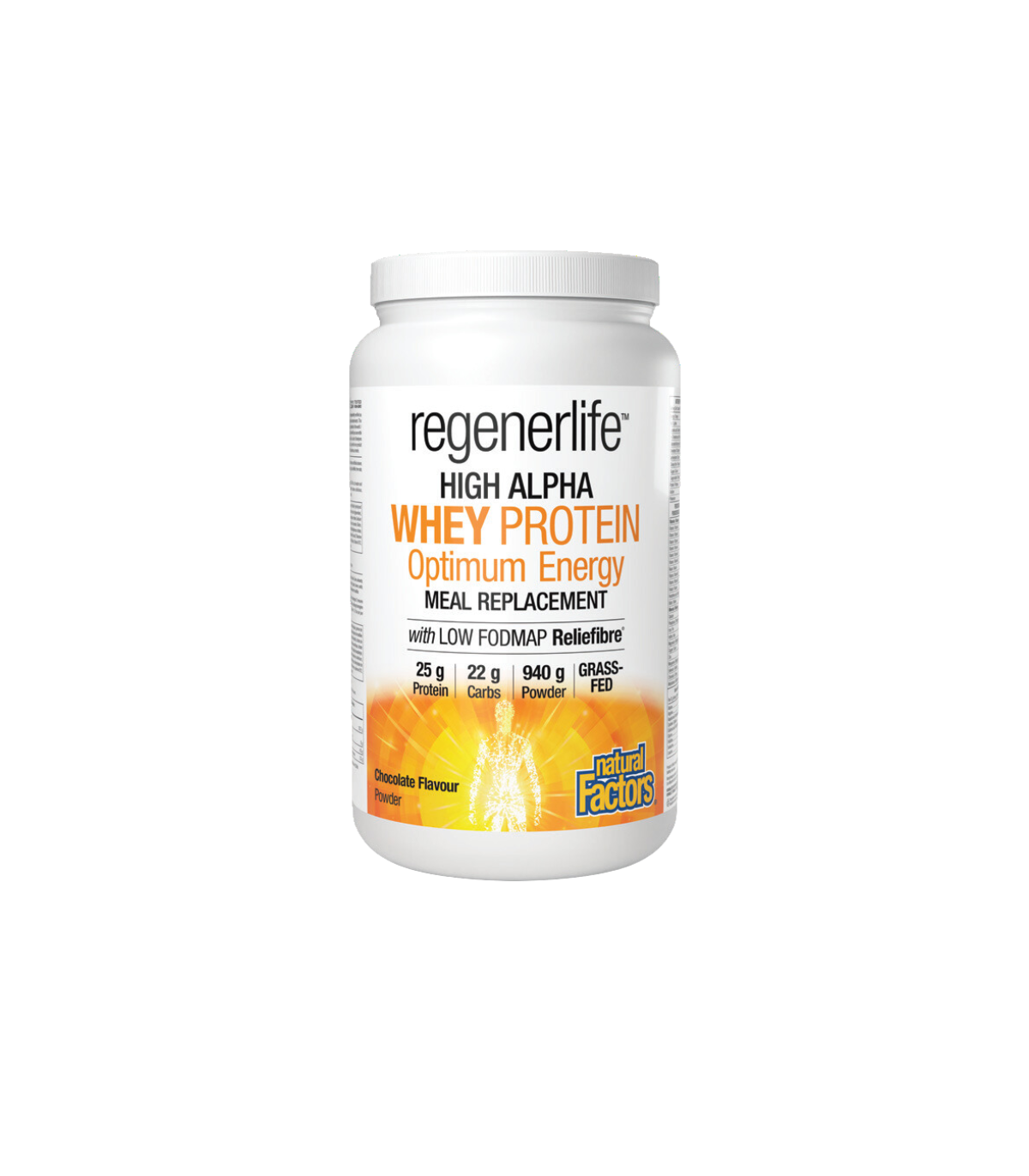 Natural Factors RegenerLife High Alpha Whey Protein Chocolat 940 g