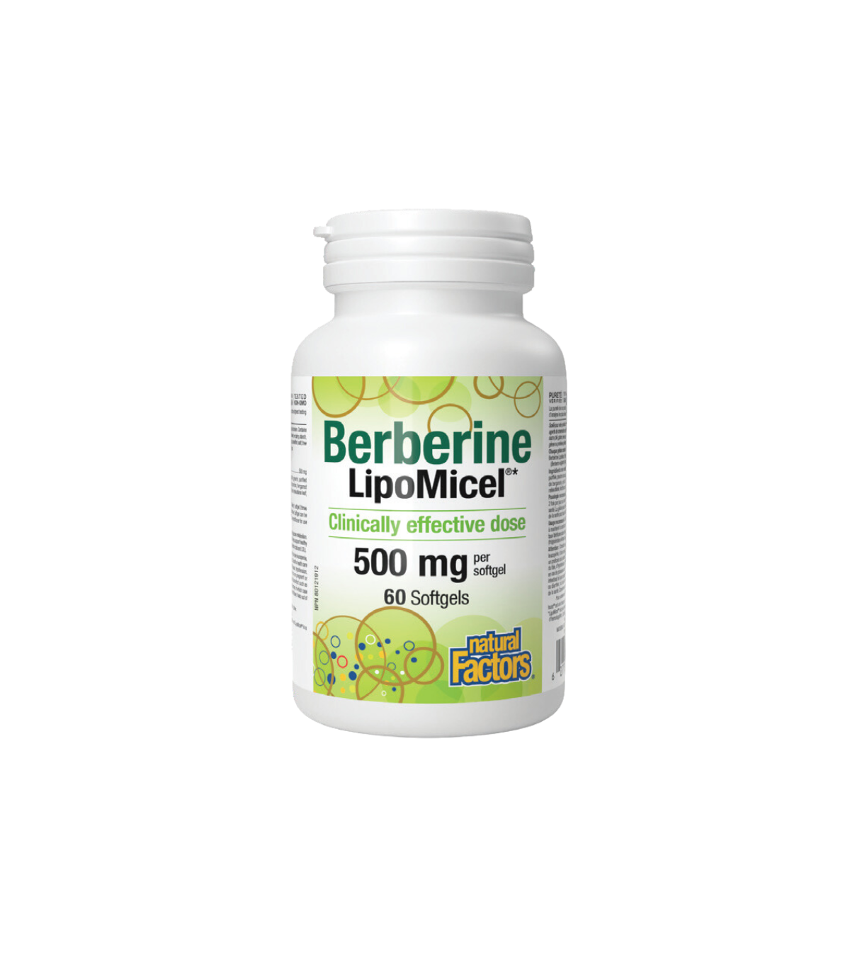 Natural Factors Berberine LipoMicel 500 mg 60 Softgels