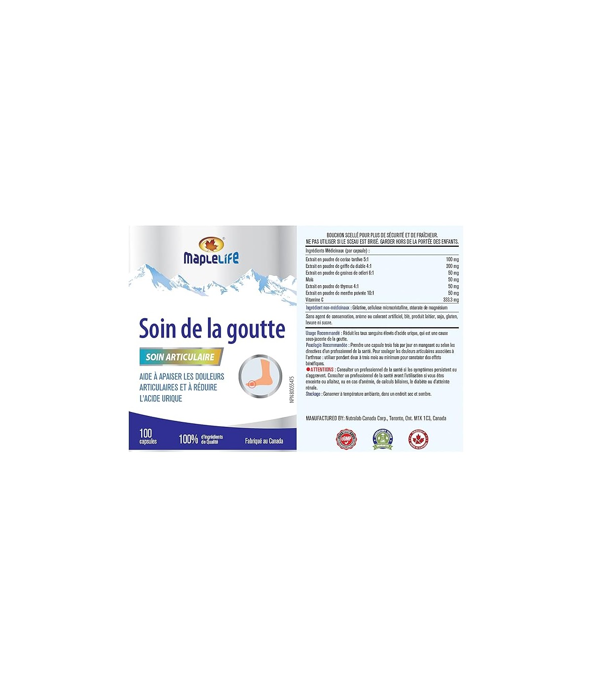 Maple Life Gout Care 100 Capsules | Unbeatable Prices, Daily Deals | VITASHOP