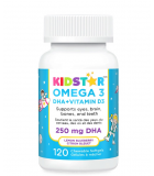 KidStar OMEGA 3 DHA + Vitamin D3 Chewables Lemon Blueberry 120 Softgels | 每天不同折扣, 全网最低价格 | 种类齐全的保健品店铺 VITASHOP, 只有你想不到, 没有你买不到 !