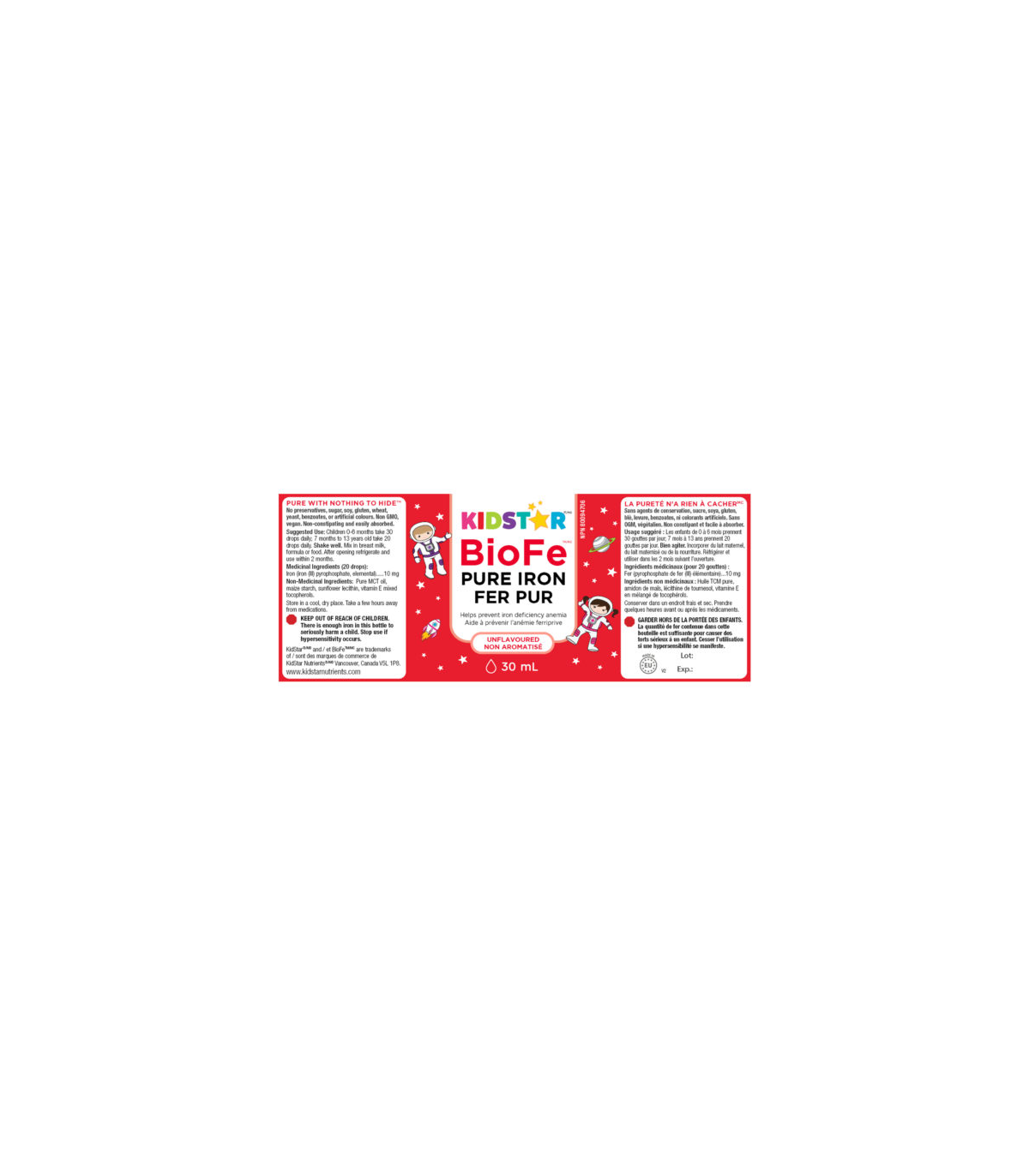 KidStar BioFe Pure Iron Drops Unflavoured 30 mL | 每天不同折扣, 全网最低价格 | 种类齐全的保健品店铺 VITASHOP, 只有你想不到, 没有你买不到 !