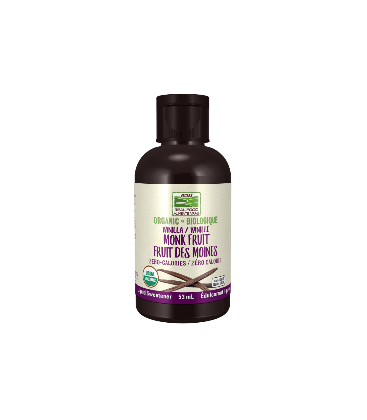 NOW Foods Organic Monk Fruit Liquid Sweetener Vanilla 53 mL | Unbeatable Prices, Daily Deals | VITASHOP