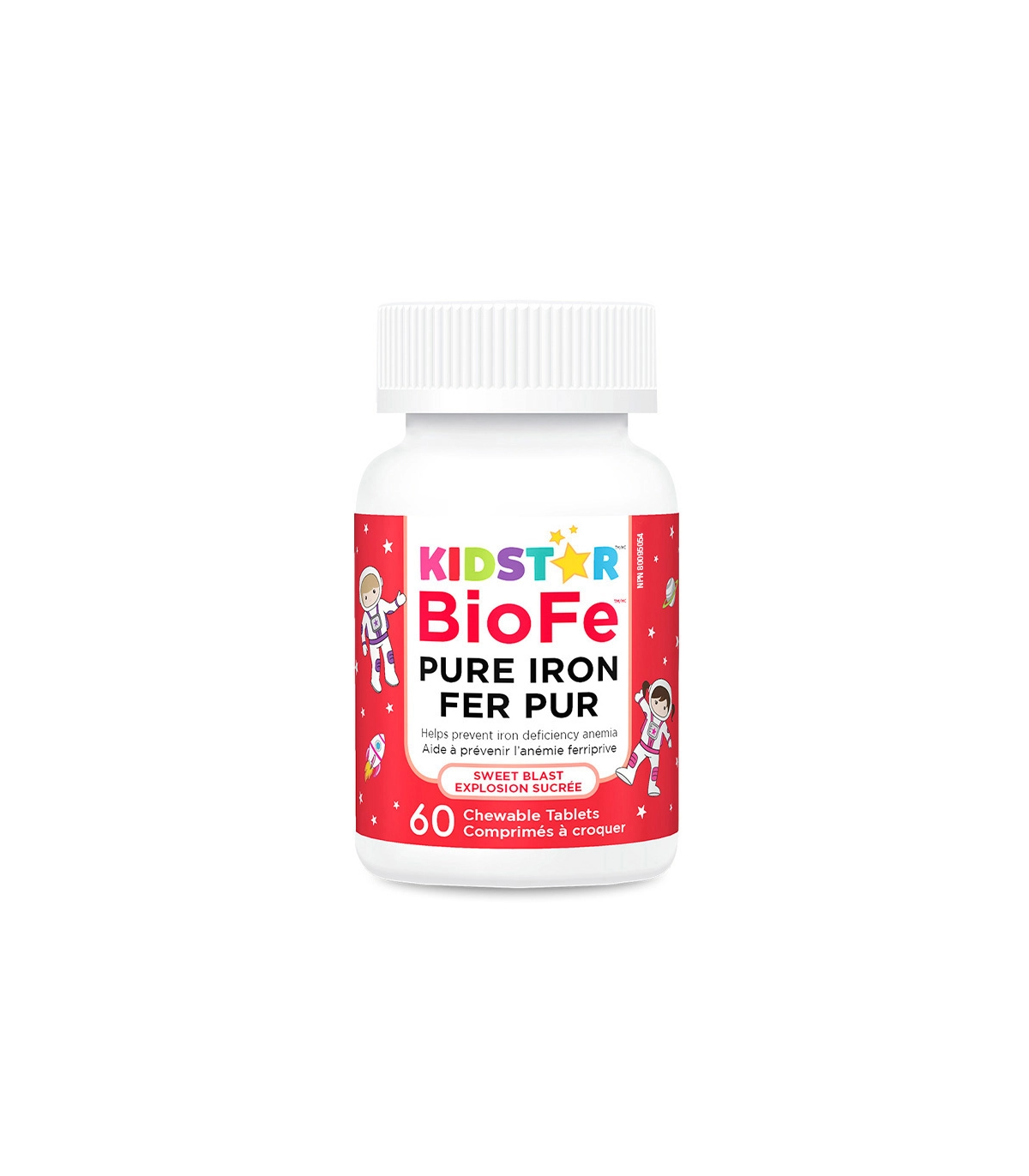 BioFe Pure Iron Chewable Sweet Blast 60 Tablets | Safest & Easiest Shopping Vitamins Online | VITASHOP