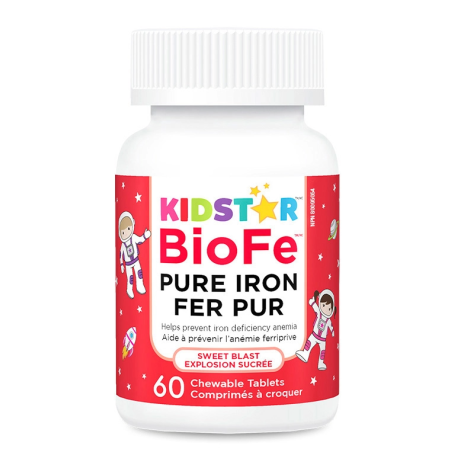 BioFe Pure Iron Chewable Sweet Blast 60 Tablets | Safest & Easiest Shopping Vitamins Online | VITASHOP