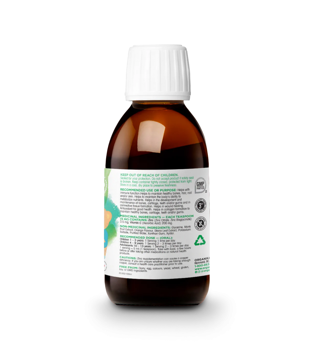 Organika [2 for Deal] Kids Liquid Zinc + Vitamin C 100 ml | 每天不同折扣, 全网最低价格 | 种类齐全的保健品店铺 VITASHOP, 只有你想不到, 没有你买不到 !