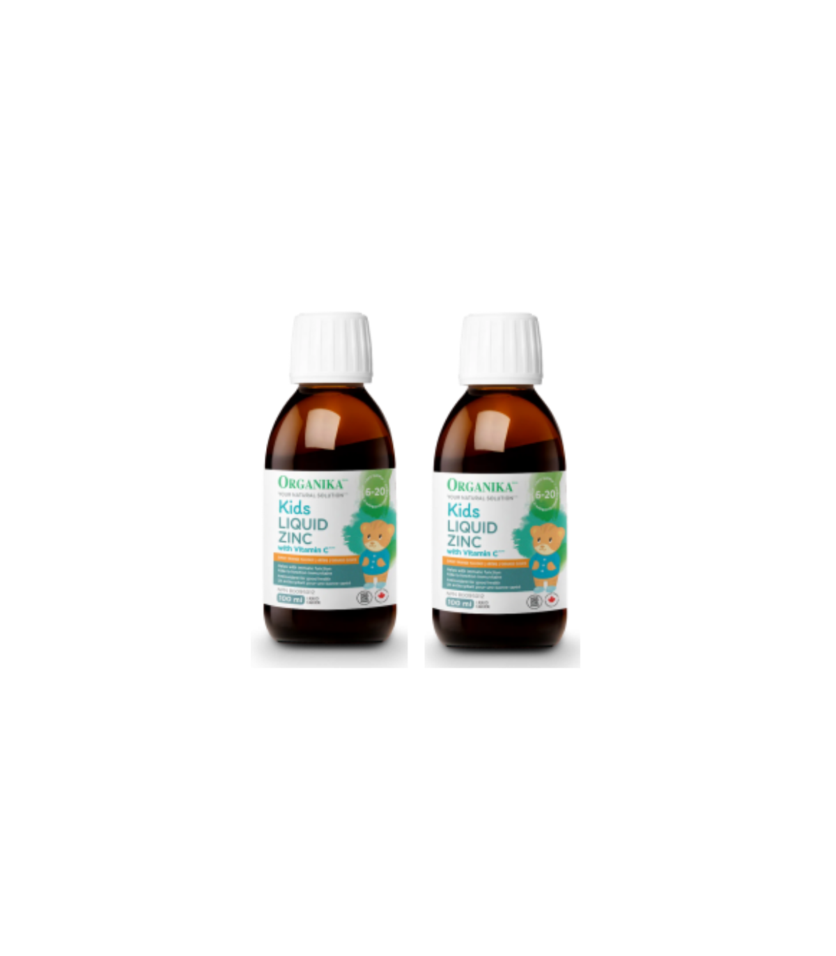 Organika [2 for Deal] 오가니카 키즈 리퀴드 징크 + 비타민 C 100ml | 매일 업데이트되는 특가 상품 | VITASHOP
