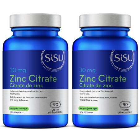 SISU [2 for Deal] 구연산 아연 30mg, 식물성 캡슐 90정 | 매일 업데이트되는 특가 상품 | VITASHOP