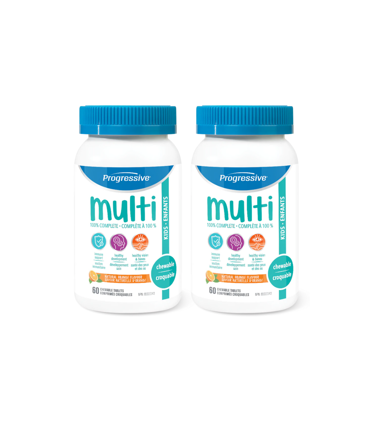 Progressive Nutritionals [2 for Deal] Multi Kids Orange 60 Chewable Tablets | Unbeatable Prices, Daily Deals | VITASHOP