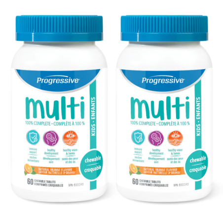 Progressive Nutritionals [2 for Deal] Multi Kids Orange 60 Chewable Tablets | Unbeatable Prices, Daily Deals | VITASHOP