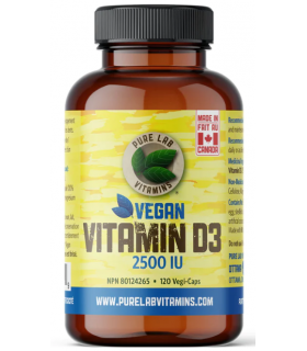 PURE LAB VITAMINS Vegan Vitamin D3 2500IU 120 Softgels | Unbeatable Prices, Daily Deals | VITASHOP