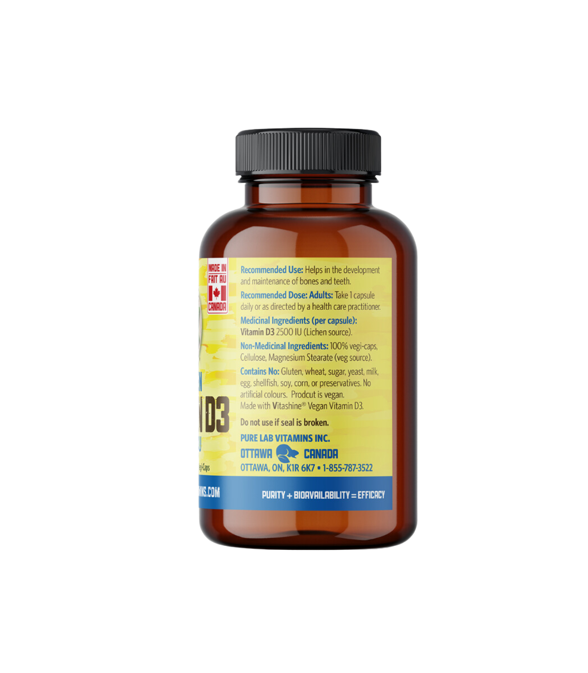 PURE LAB VITAMINS 비건 비타민 D3 2500IU 120 소프트젤 | 매일 업데이트되는 특가 상품 | VITASHOP