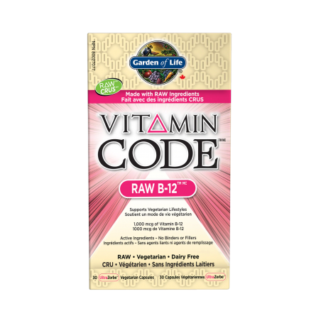 Garden of Life Vitamin Code RAW 维生素 B12 1000 微克 30 粒素食胶囊 | 每天不同折扣, 全网最低价格 | 种类齐全的保健品店铺 VITASHOP, 只有你想不到, 没有你买不到 !