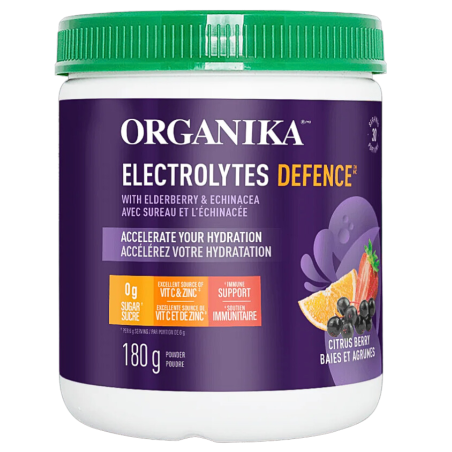 Organika Electrolytes Defence with Elderberry & Echinacea 180G  Citrus Berry Flavour | Unbeatable Prices, Daily Deals | VITASHOP