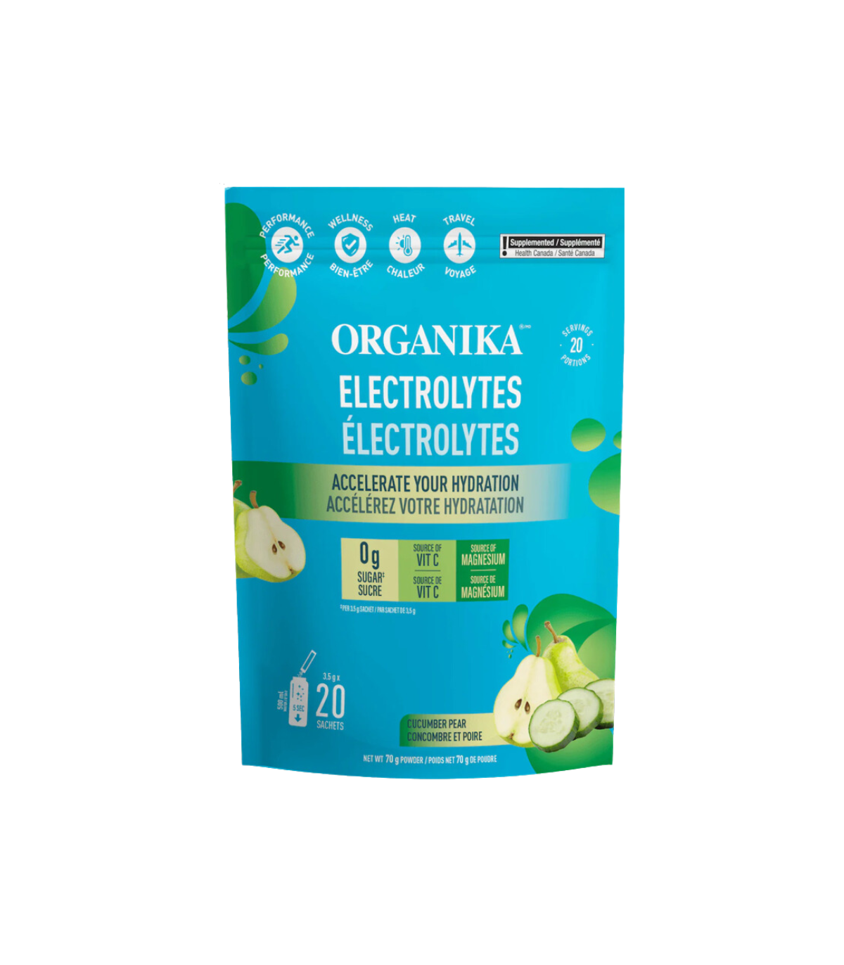 Organika 전해질 향낭 - 오이 배 70g 20팩 | 매일 업데이트되는 특가 상품 | VITASHOP