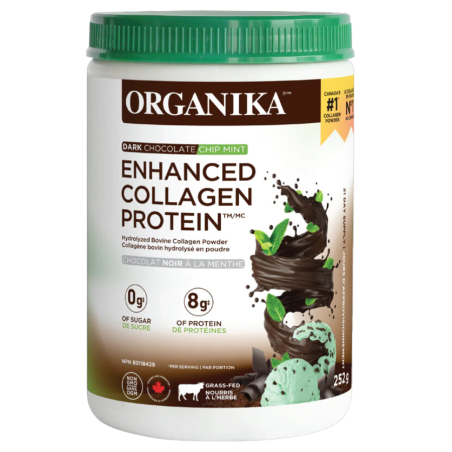 Organika ENHANCED COLLAGEN CHOCOLATE + PEPPERMINT 252g [Limited Edition] | Unbeatable Prices, Daily Deals | VITASHOP