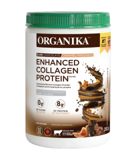 Organika ENHANCED COLLAGEN CHOCOLATE PROTEIN- DARK CHOCOLATE CARAMEL MACCHIATO 252g [Limited Edition] | Unbeatable Prices, Daily