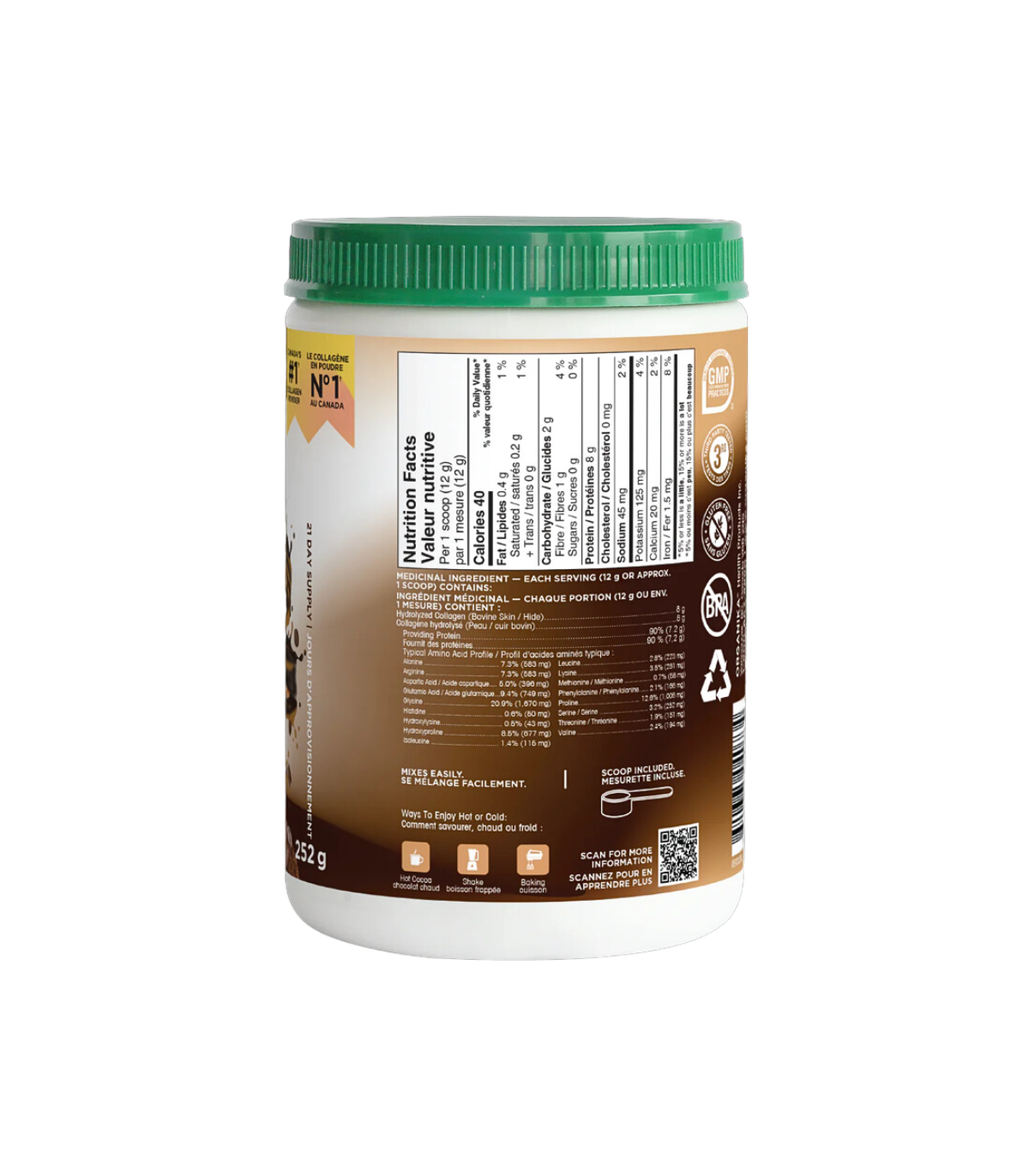 Organika ENHANCED COLLAGEN CHOCOLATE PROTEIN- DARK CHOCOLATE CARAMEL MACCHIATO 252g [Limited Edition] | Unbeatable Prices, Daily