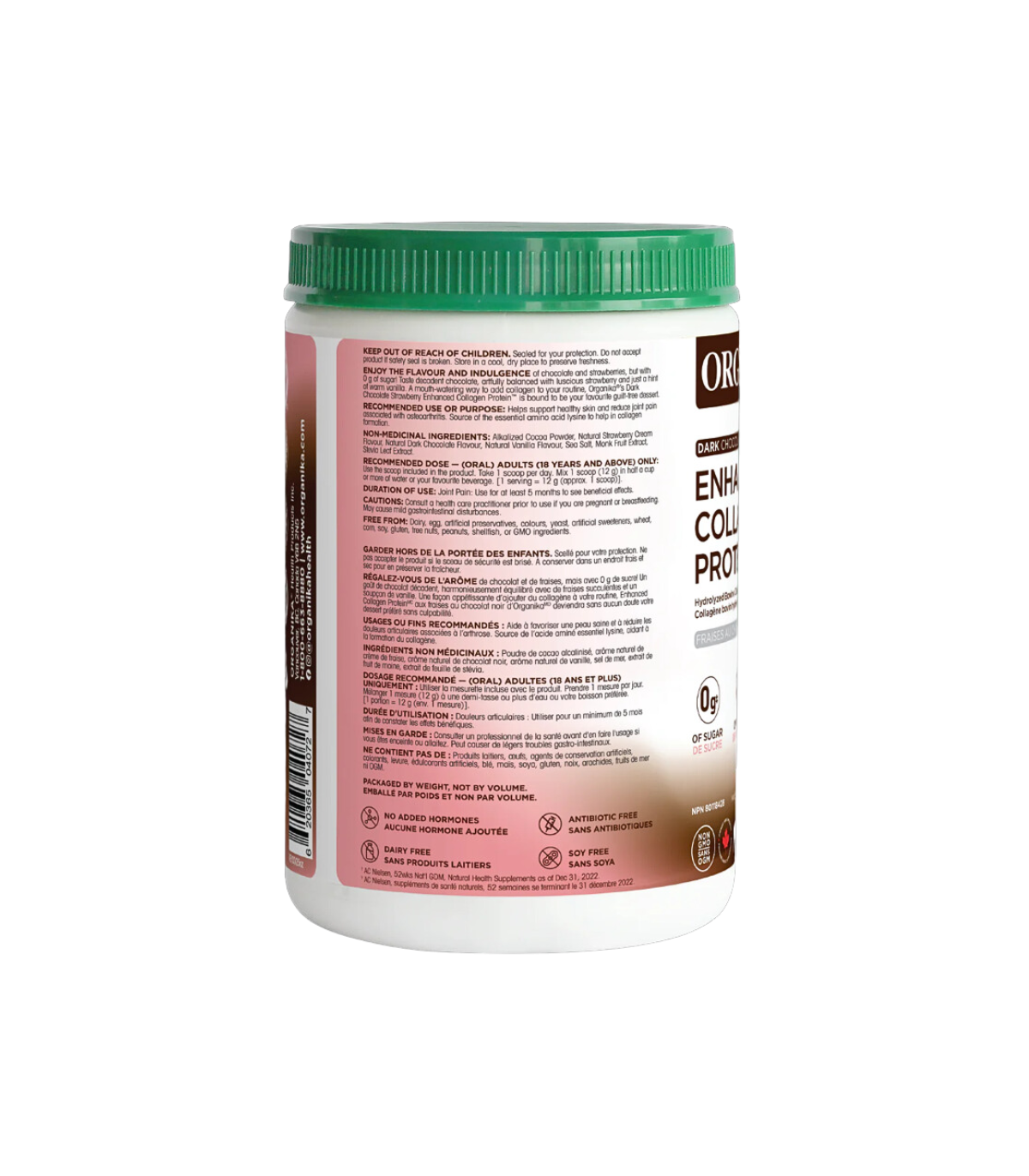 Organika ENHANCED COLLAGEN CHOCOLATE PROTEIN- DARK CHOCOLATE STRAWBERRY 252g  [Limited Edition] | Unbeatable Prices, Daily Deals