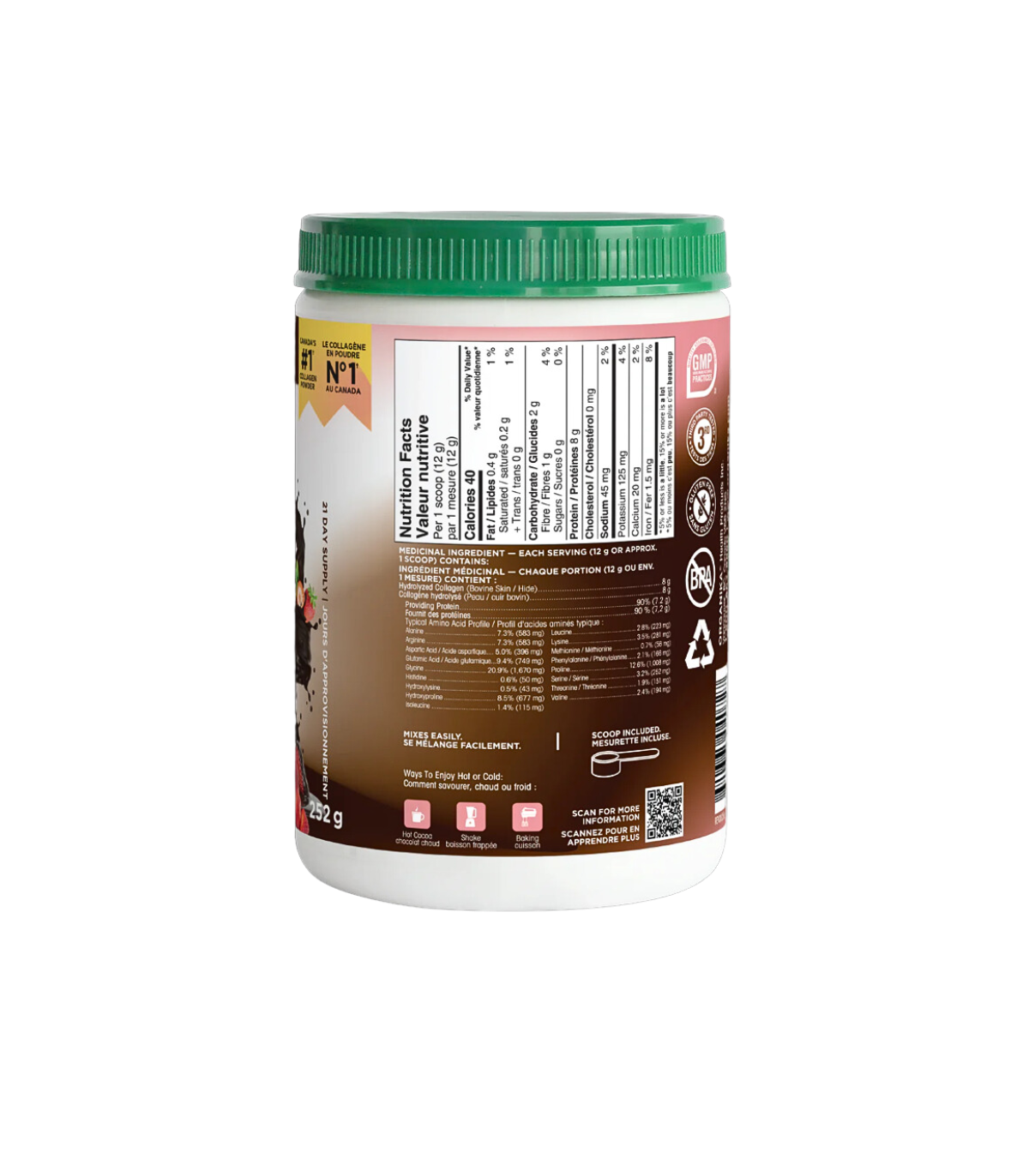 Organika ENHANCED COLLAGEN CHOCOLATE PROTEIN- DARK CHOCOLATE STRAWBERRY 252g  [Limited Edition] | Unbeatable Prices, Daily Deals