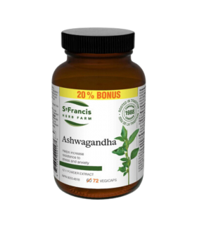 St. Francis Herb Farm Ashwagandha (12:1 提取物) 72 粒素食胶囊 | 每天不同折扣, 全网最低价格 | 种类齐全的保健品店铺 VITASHOP, 只有你想不到, 没有你买不到 !