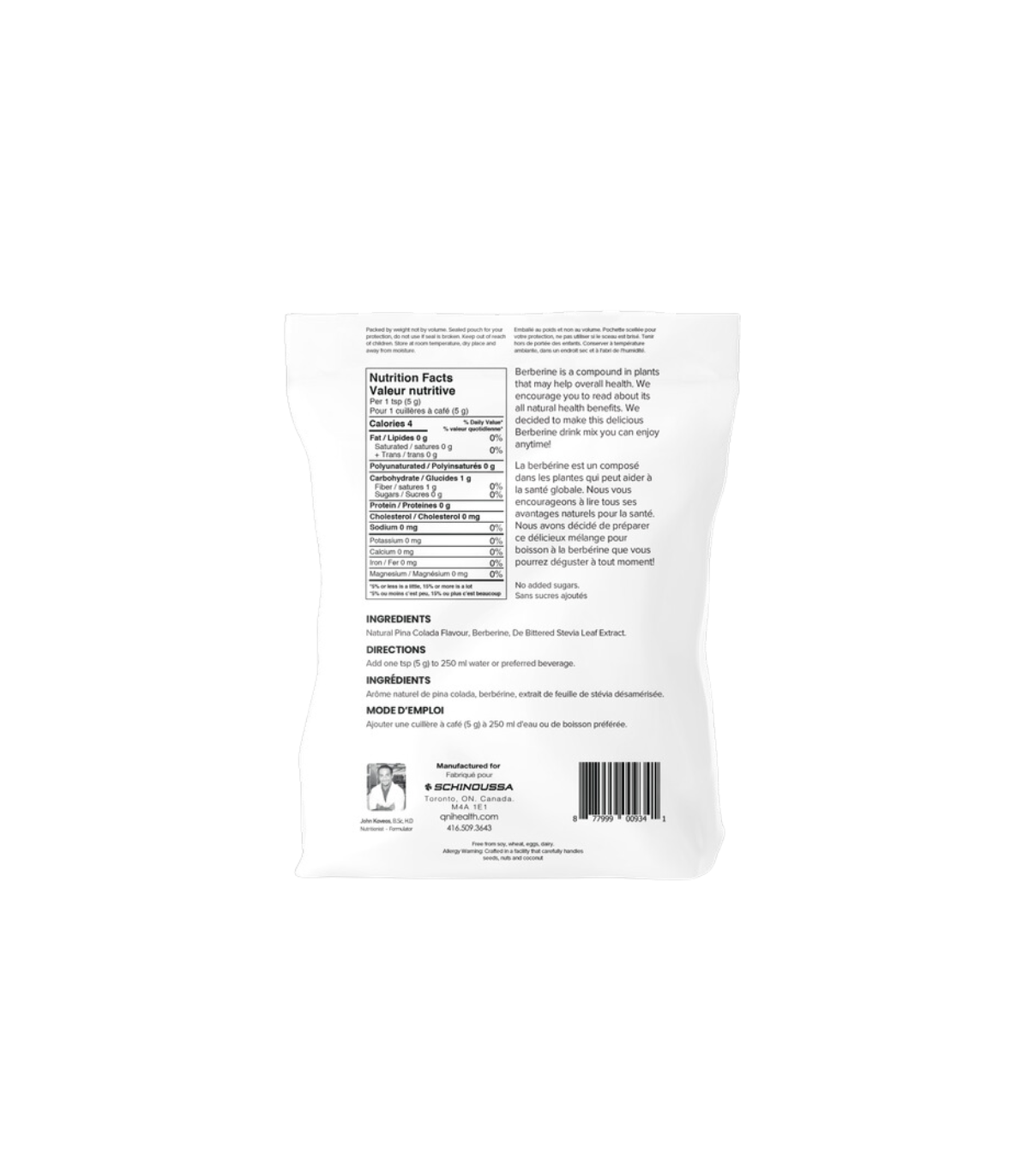 Boisson Berbérine Pina Colada 150g