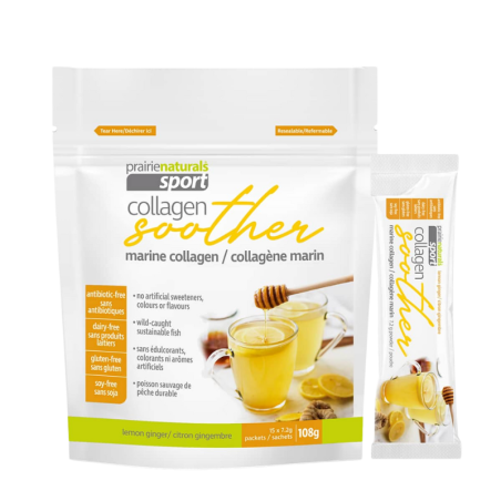 Prairie Naturals Marine Collagen Soother - Lemon Ginger  7.2g x 15 | Unbeatable Prices, Daily Deals | VITASHOP