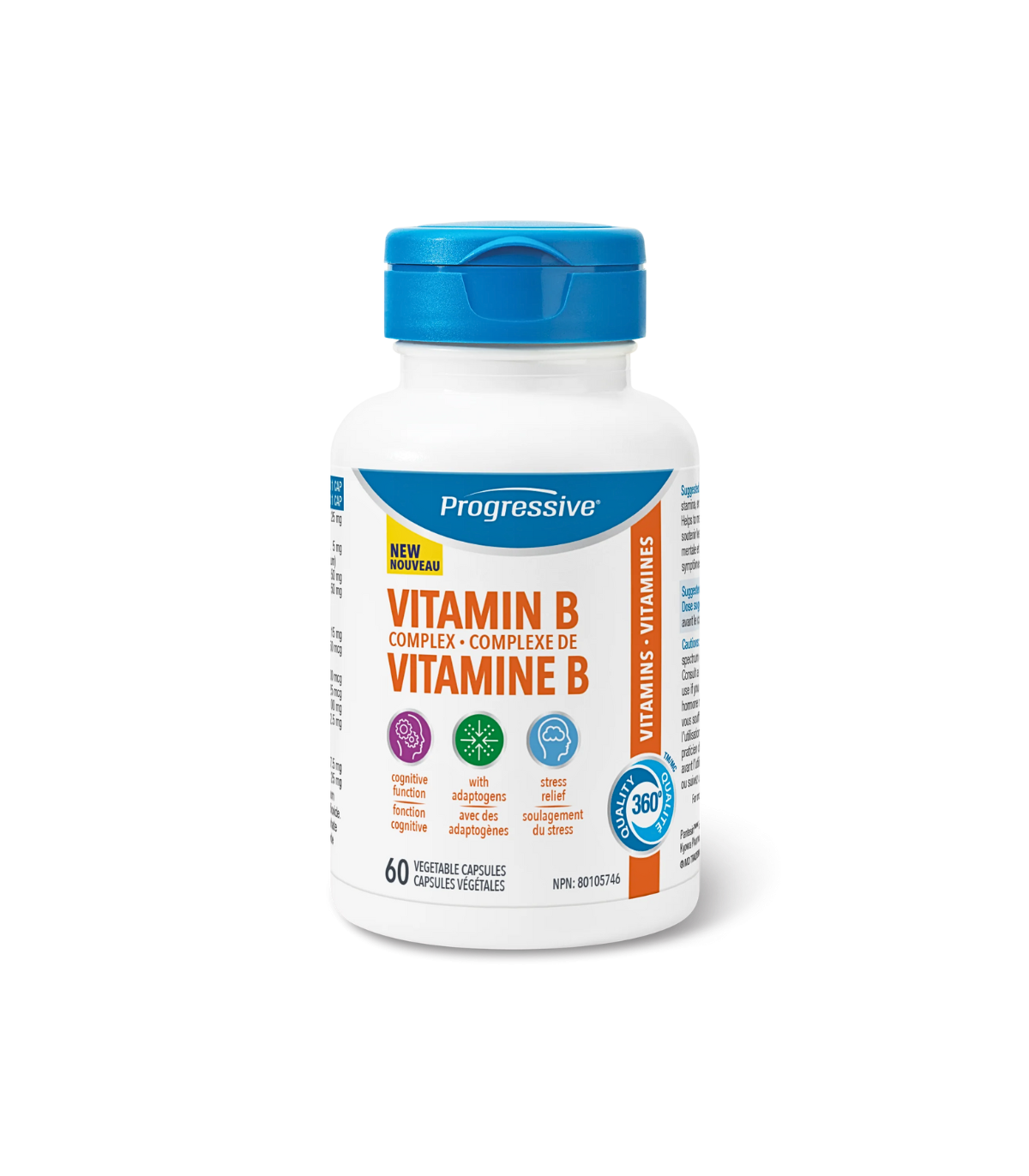 Progressive Nutritionals Vitamin B Complex with Rhodiola + L-Theanine 60 Capsules | Unbeatable Prices, Daily Deals | VITASHOP