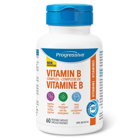 Progressive Vitamin B Complex with Rhodiola + L-Theanine 60 Capsules