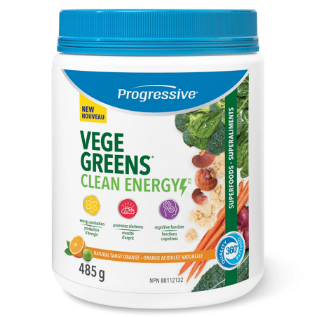 Progressive Nutritionals VegeGreens Clean Energy Natural Tangy Orange 485g | Unbeatable Prices, Daily Deals | VITASHOP