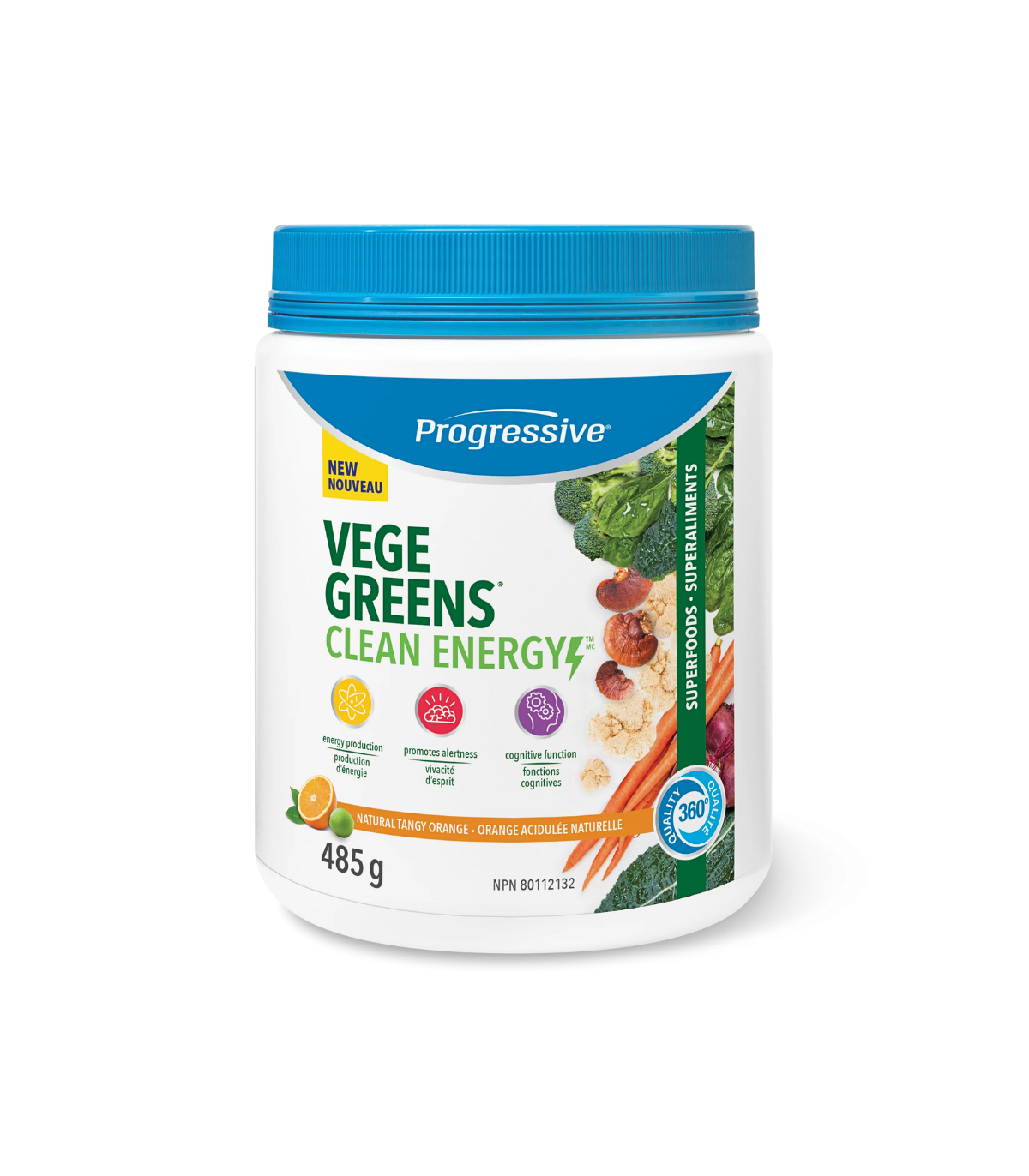 Progressive VegeGreens Clean Energy 天然香橙 485 克