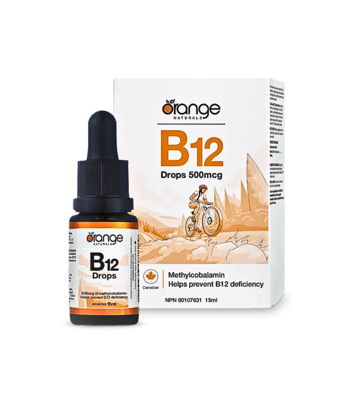 Orange Naturals B12 Gouttes 500mcg 15ml