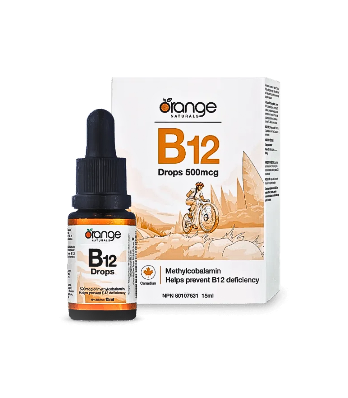 Orange Naturals B12 Gouttes 500mcg 15ml
