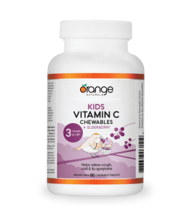 Orange Naturals Kids Vitamine C + Sureau à croquer, 90 comprimés