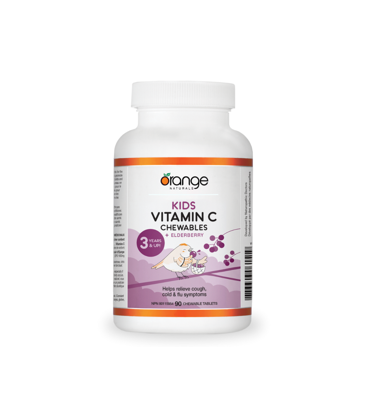 Orange Naturals Kids Vitamine C + Sureau à croquer, 90 comprimés