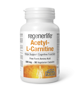 Natural Factors Regenerlife Acetyl-L-Carnitine 500mg 90 veg capsules | Unbeatable Prices, Daily Deals | VITASHOP