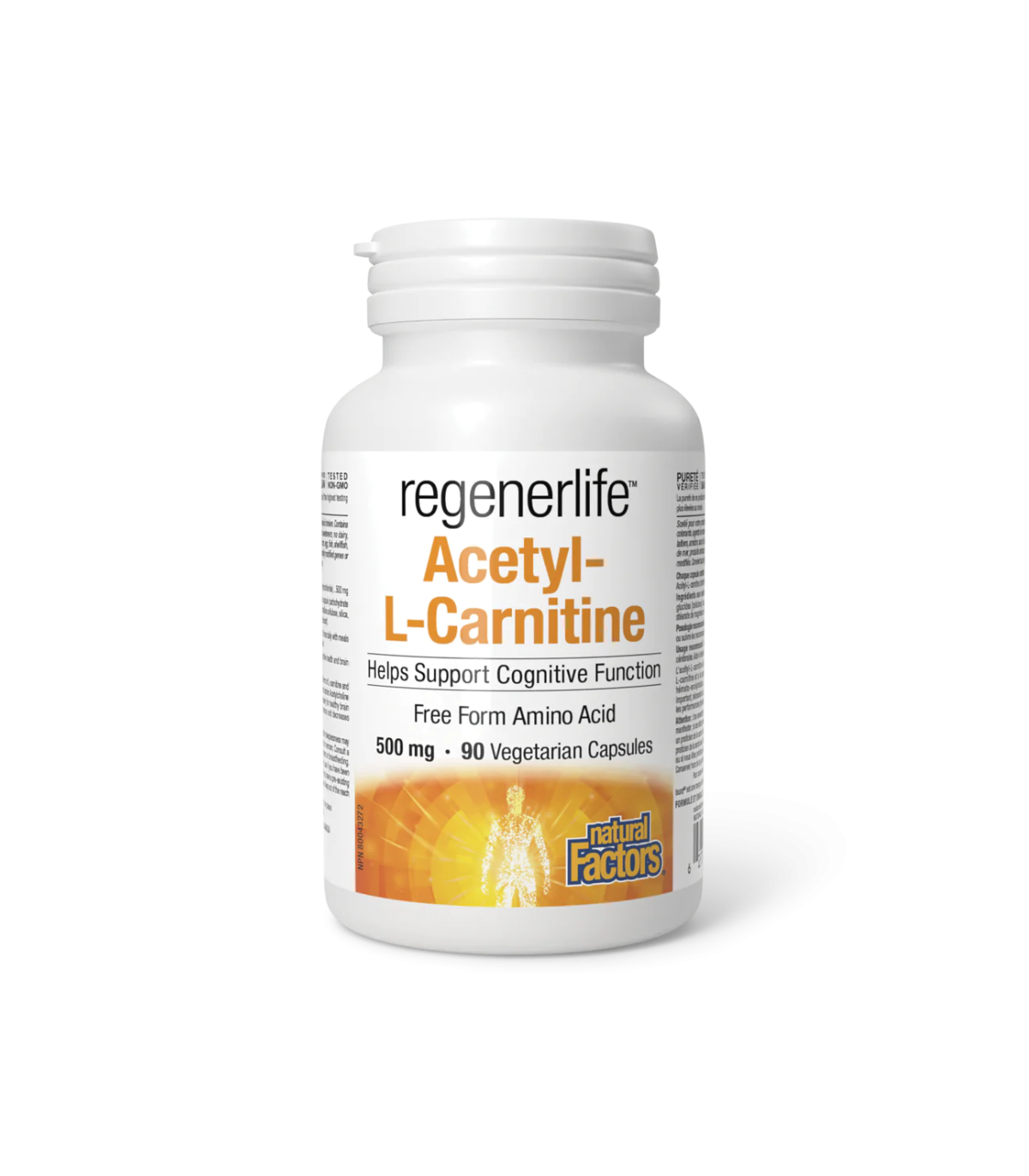 Natural Factors Regenerlife Acetyl-L-Carnitine 500mg 90 veg capsules | Unbeatable Prices, Daily Deals | VITASHOP