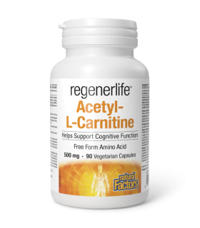 Natural Factors Regenerlife 乙酰-L-肉碱 500 毫克 120 颗植物胶囊