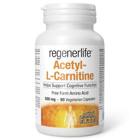 Natural Factors Regenerlife Acetyl-L-Carnitine 500mg 120 gélules végétales