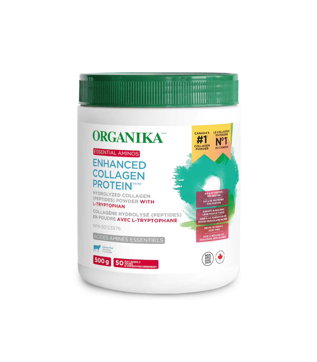 Organika Protéine de collagène améliorée Essential Aminos 500g