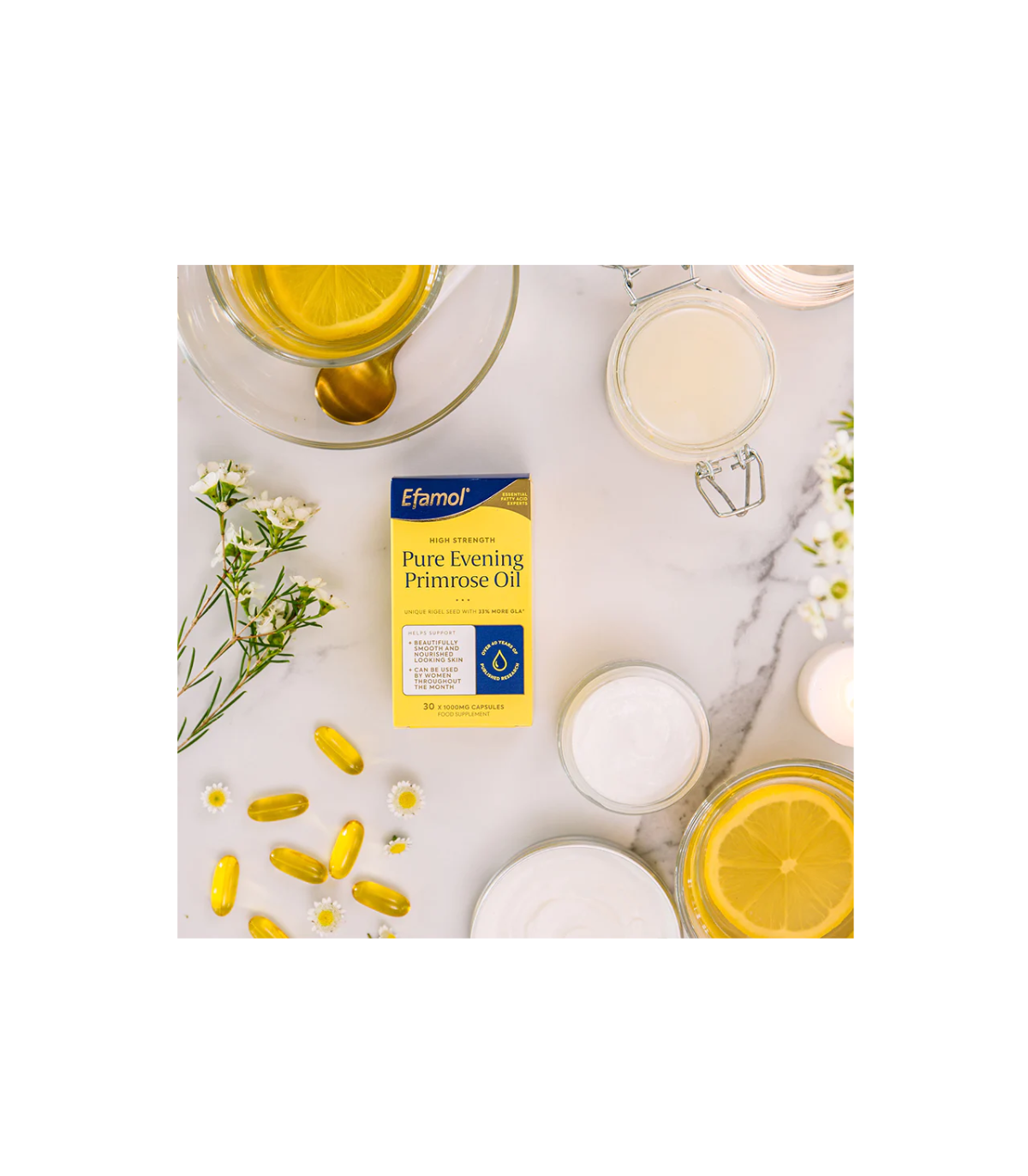 Efamol Efamol Beautiful-Skin Evening Primrose Oil 500 mg 90 Capsules | Unbeatable Prices, Daily Deals | VITASHOP
