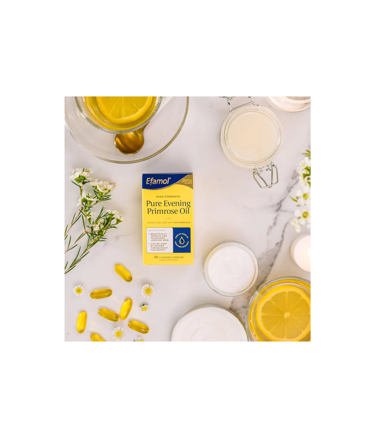 Efamol Efamol Beautiful-Skin Evening Primrose Oil 500 mg 90 Capsules | Unbeatable Prices, Daily Deals | VITASHOP
