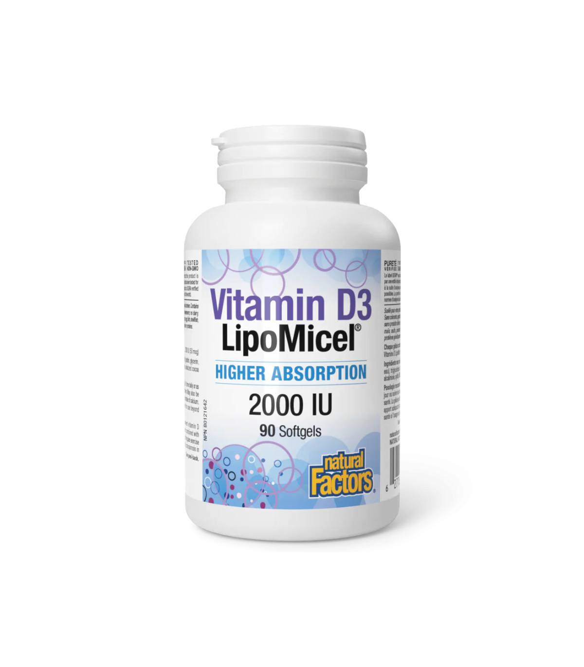 Natural Factors 비타민 D3 LipoMicel 2000 IU 90 소프트젤 | 매일 업데이트되는 특가 상품 | VITASHOP