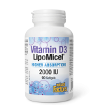 Natural Factors 비타민 D3 LipoMicel 2000 IU 90 소프트젤 | 매일 업데이트되는 특가 상품 | VITASHOP
