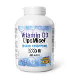 Natural Factors 维生素 D3 LipoMicel 360 粒软胶囊