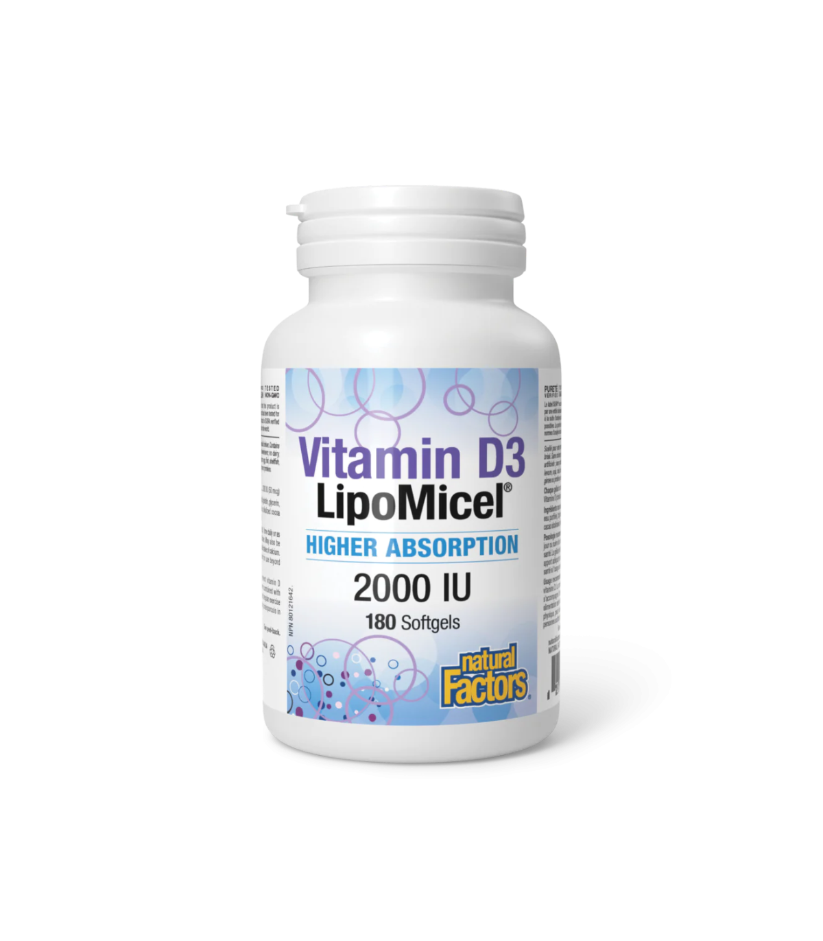 Natural Factors Vitamin D3 LipoMicel 2000 IU 180 softgels | Unbeatable Prices, Daily Deals | VITASHOP