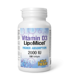 Natural Factors 비타민 D3 LipoMicel 2000 IU 180 softgels | 매일 업데이트되는 특가 상품 | VITASHOP
