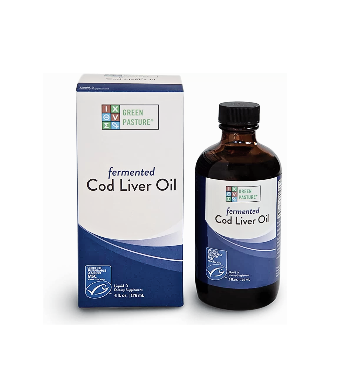 Green Pasture Blue Ice Ferm Cod Liver Oil Liquid Cinnamon 180 ml | Unbeatable Prices, Daily Deals | VITASHOP