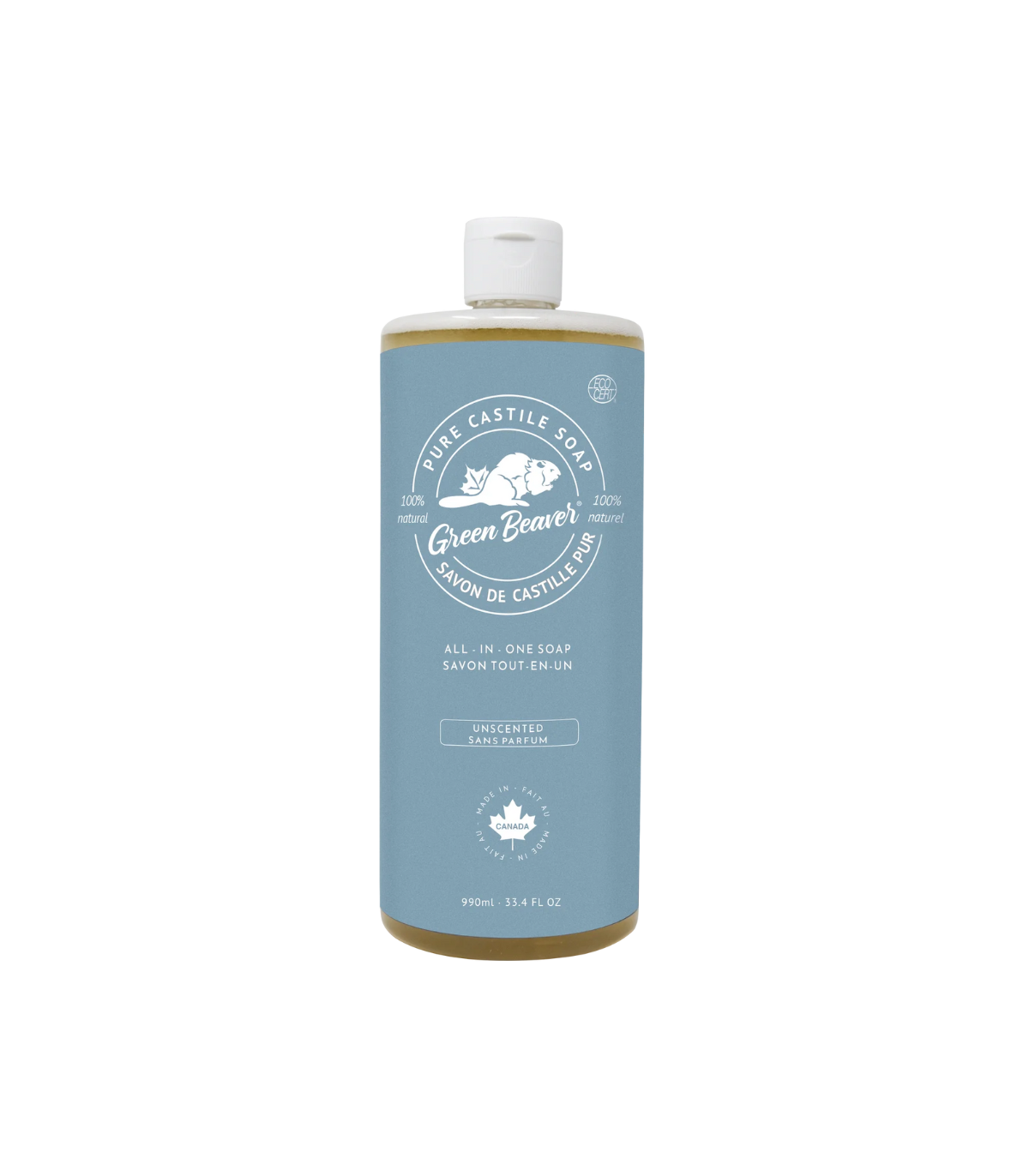 Green Beaver Co. Savon de Castille tout usage - sans parfum 990 ml | Prix le plus bas quotidien, offres quotidiennes | VITASHOP